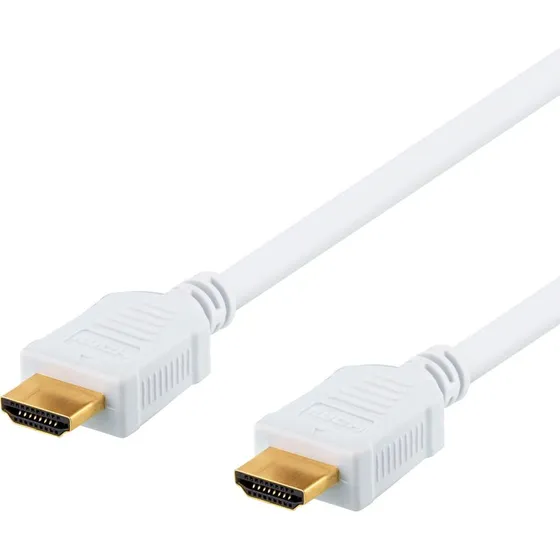 Deltaco Premium High-Speed HDMI kabel 2 m (4K UHD, Ethernet) Hvid