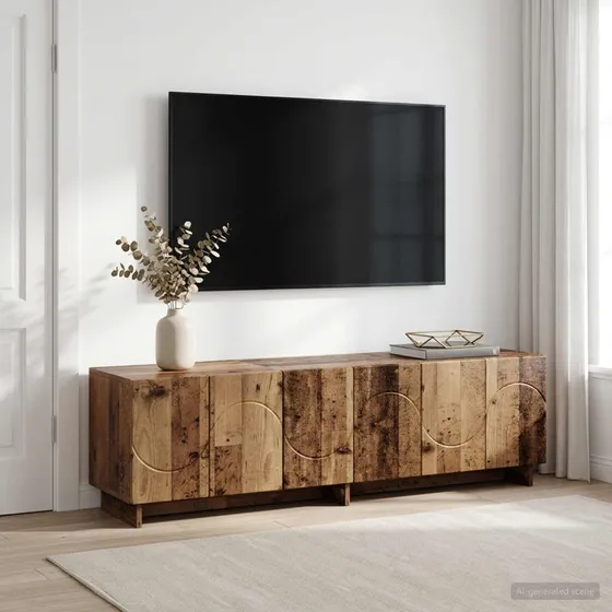 vidaXL TV-bord i gammelt træ, 140 x 34,5 x 40 cm
