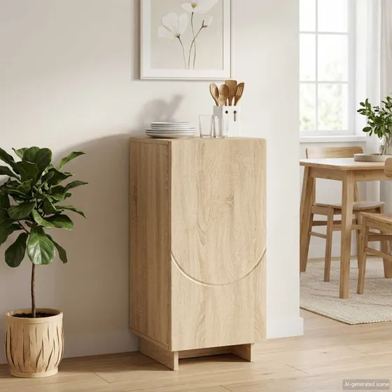 vidaXL Skænk Sonoma-eg 33.5 x 34.5 x 75 cm