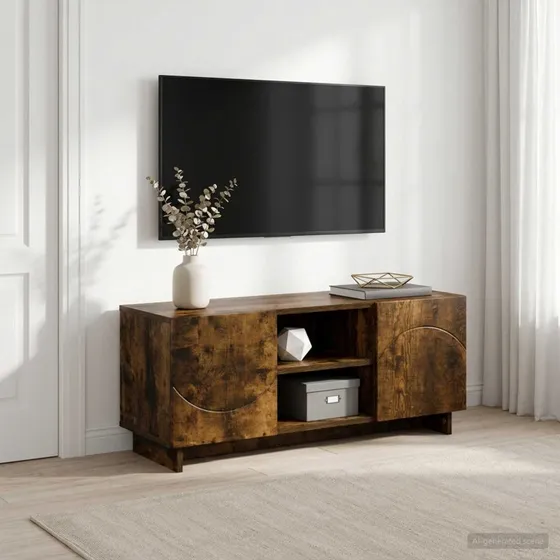 vidaXL TV-bord i røget eg, 90 x 34,5 x 40 cm