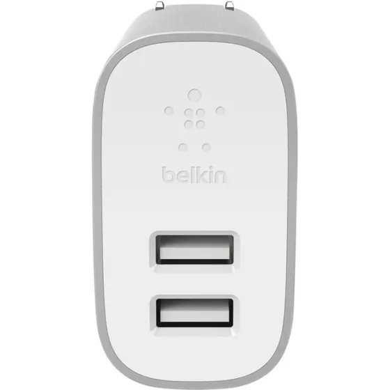 Belkin Dual USB Lader 24W m. 1m Lightning-kabel, Hvid