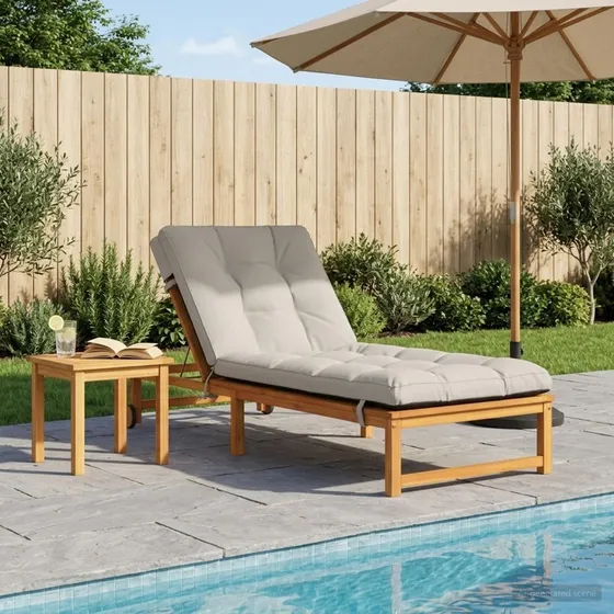 vidaXL Solsengspude VIANEN Hvid 200 x 70 x 8 cm