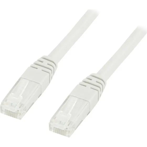Deltaco Netværkskabel Cat6 U/UTP 0,3 m - Hvid, LSZH