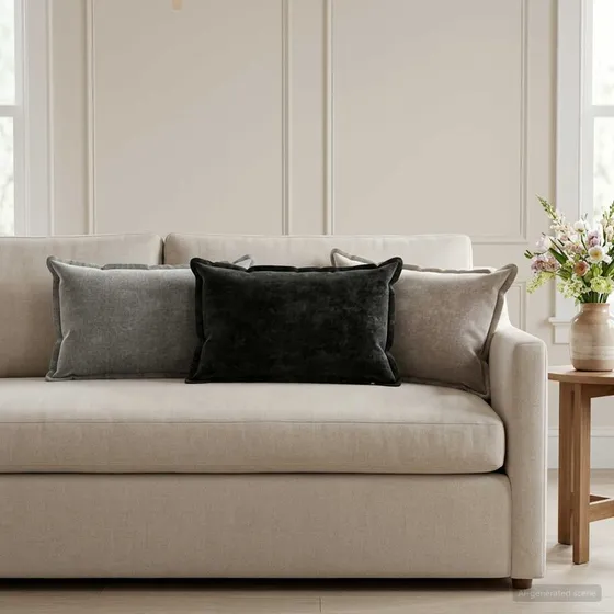 vidaXL HOUTEN Pudebetræk 2 stk. Antracit 40 x 60 cm Chenille