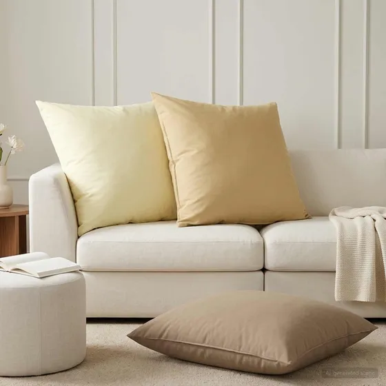 vidaXL HEERLEN Pudebetræk 2 stk - Beige 80 x 80 cm