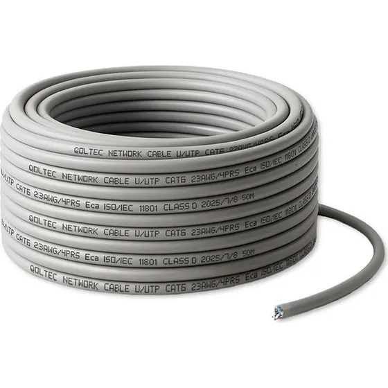 Qoltec Netværkskabel CAT6 U/UTP 50 m - Grå