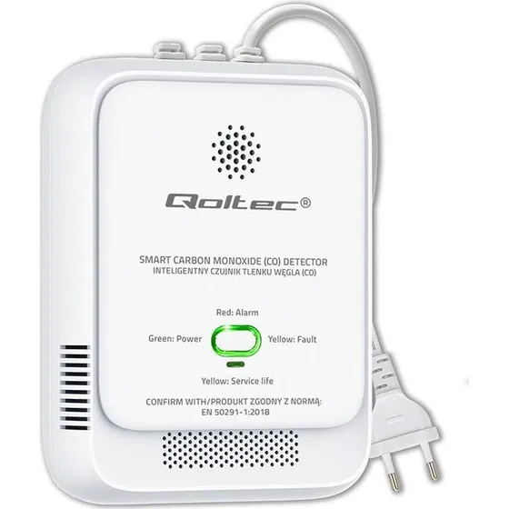 Qoltec 52576 Kuliltealarm med LED og 85 dB alarm
