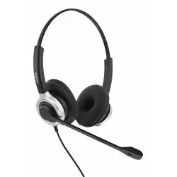 Deltaco Office USB-headset med mikrofon, sort