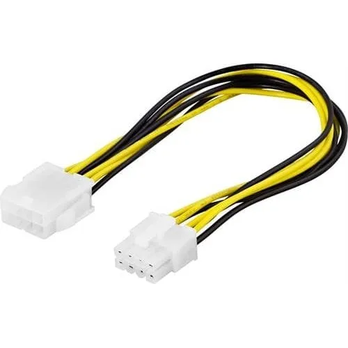 DELTACO Forlængerkabel 8-pin EPS12V han-hun, 25 cm