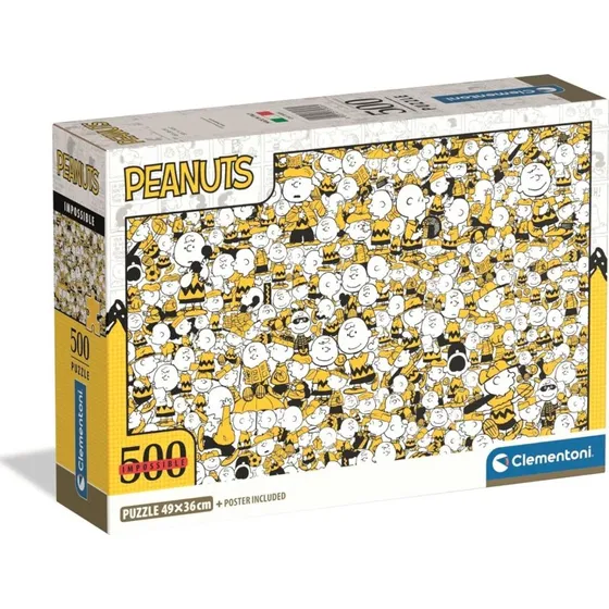 Clementoni Impossible Peanuts Puslespil - 500 brikker