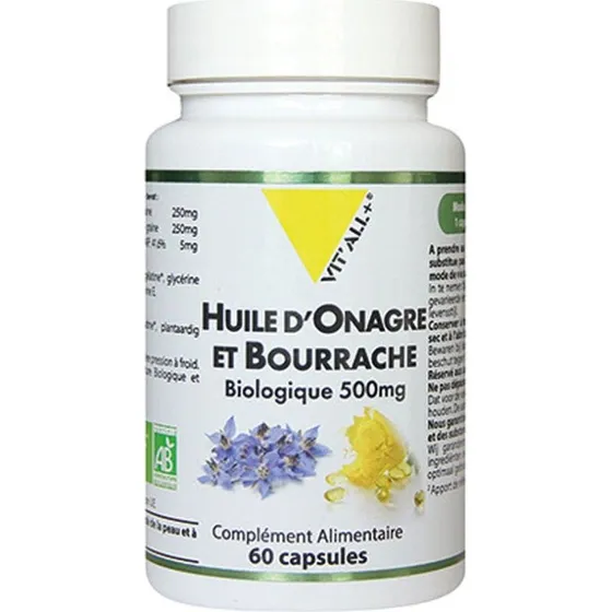 Vit'All+ Evening Primrose & Organic Borage 60 kapsler