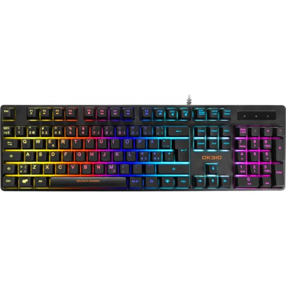 Deltaco DK310 gaming-tastatur (Nordisk, Outemu Red, RGB)