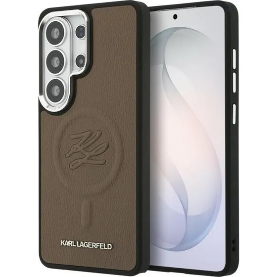 Karl Lagerfeld Embossed Ring Initials MagSafe Case til Samsung S26 Ultra - Brown