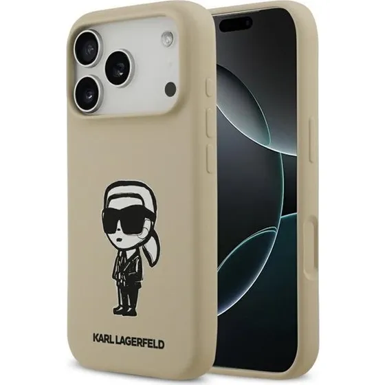 Karl Lagerfeld MagSafe Silicone Case til iPhone 17 Pro - Brown
