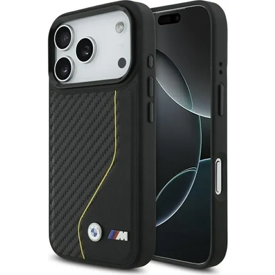 BMW M Carbon Line & Logo MagSafe Case til iPhone 17 Pro - Gul