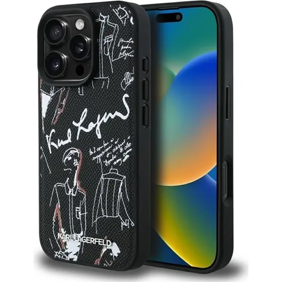 Karl Lagerfeld MagSafe Case til iPhone 16 Pro Max - Black