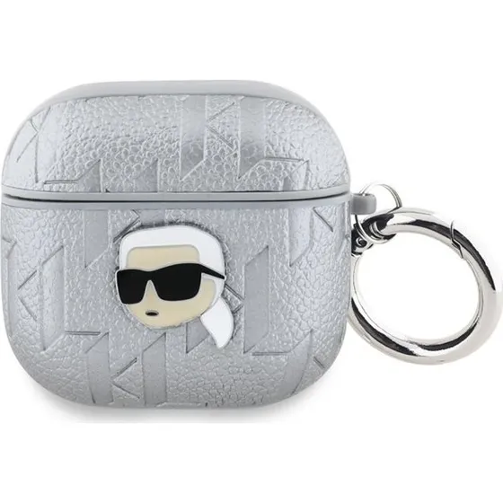 Karl Lagerfeld Monogram Karl Head etui til AirPods 4 - Silver