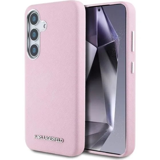 Karl Lagerfeld Saffiano MagSafe Case til Samsung Galaxy S25 - Pink