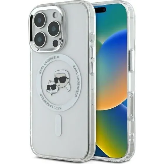 Karl Lagerfeld IML Metal Karl & Choupette iPhone 16 Pro Max Case