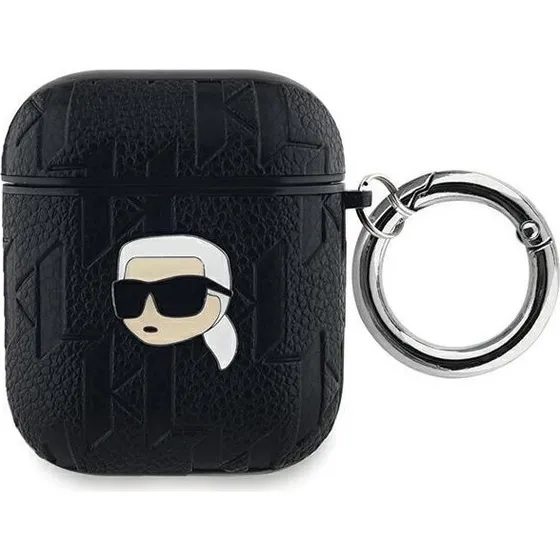 Karl Lagerfeld Monogram Karl Head etui til AirPods 1 / 2 - Sort