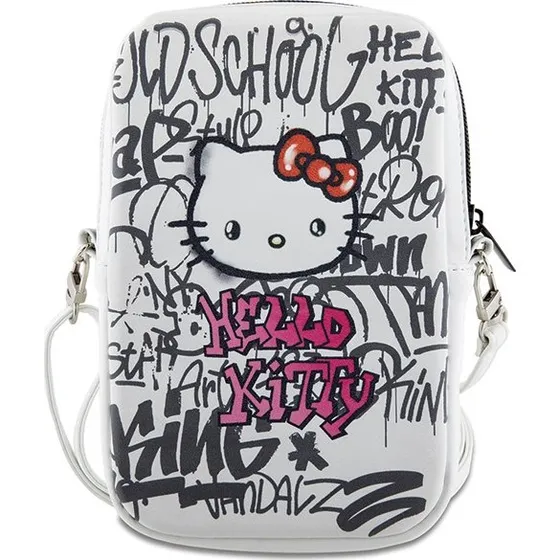 Hello Kitty Graffiti Kitty Head Taske - Hvid