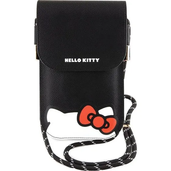 Hello Kitty Hiding Kitty Cord Læstaske - Sort