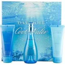 Davidoff Cool Water Woman Gavesæt - Eau de Toilette, Lotion & Gel