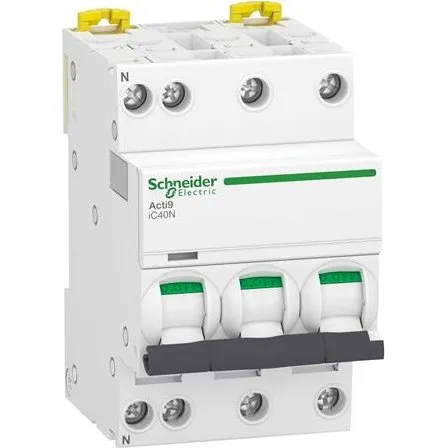 Schneider IC40N Automatsikring 3P+N 32A 6/10kA