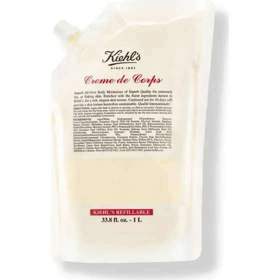 Kiehl's Creme De Corps Hydrating Body Moisturizer Refill 1L