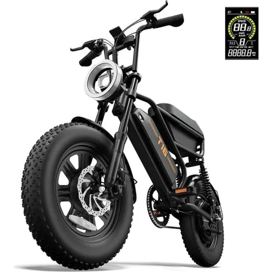 URLIFE T16 Elcykel - 250W med 16x3,0 Fat Dæk og 48V Batteri