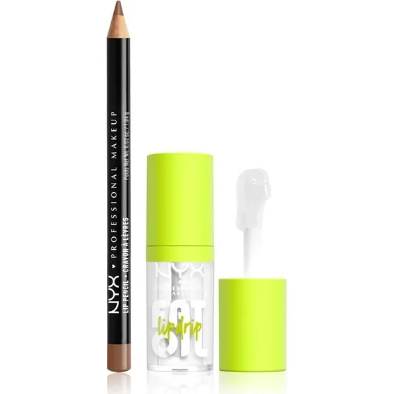 NYX Professional Makeup Lip Drip Sæt med Læbeblyant og Læbeolie