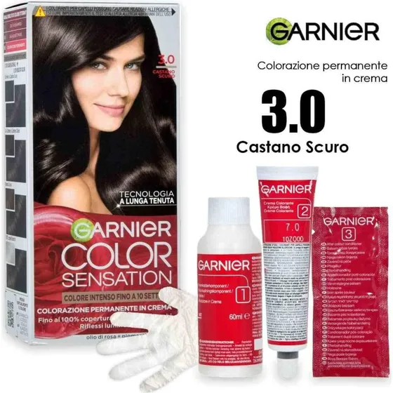 Garnier Color Sensation 3.0 Mørkebrun Permanent Cremefarve