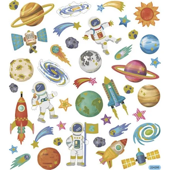 Klistermærker - Plads (selvklæbende ark 15x16,5 cm)