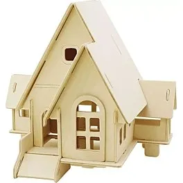 Creativ Company 3D Konstruktionshus med kørerampe 22,5x17,5x20,5 cm