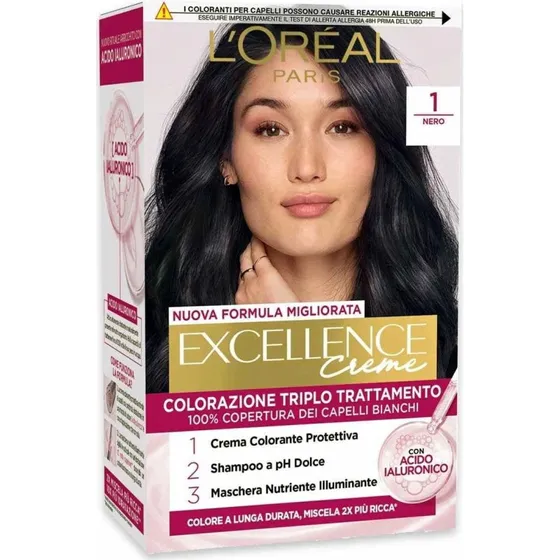 L'Oréal Color Excellence nr. 1 Sort - Triple Treatment