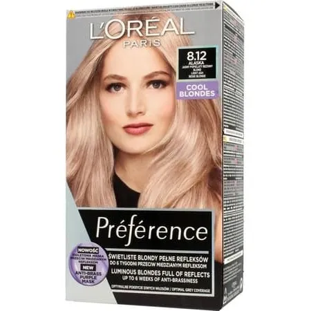 L’Oreal Paris Preference 8.12 Alaska - Lys askeblond perleblond