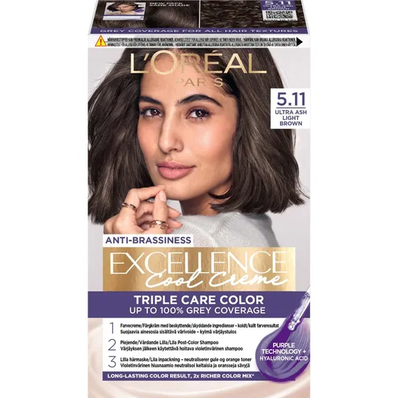 L'Oréal Paris Excellence Cool Crème 5.11 Ultra Ash Light Brown