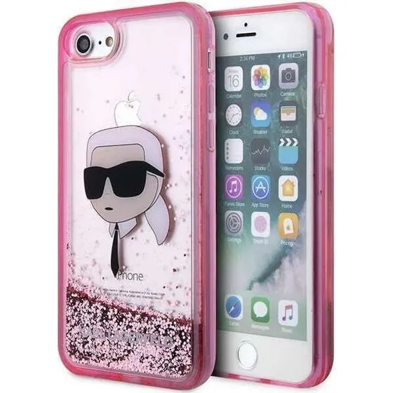 Karl Lagerfeld iPhone 7/8/SE Glitter Hardcase - Pink