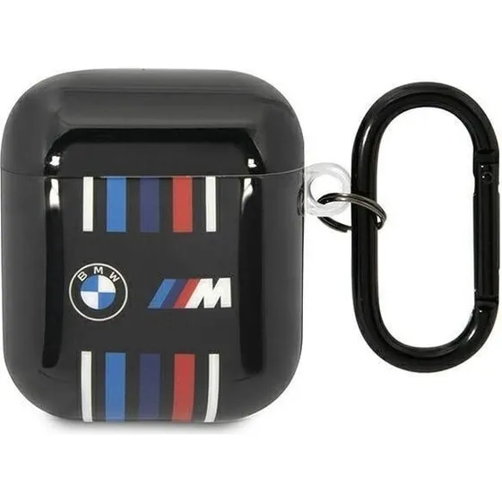 BMW BMA222SWTK Cover til AirPods 1/2 - Sort med farvede linjer