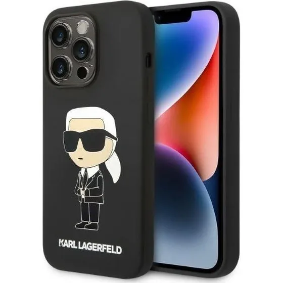 Karl Lagerfeld Silicone Ikonik cover til iPhone 14 Pro - Black