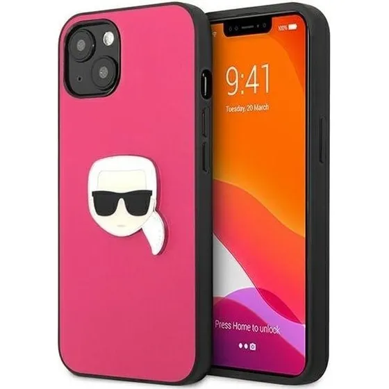 Karl Lagerfeld Ikonik Karl's Head Case til iPhone 13 mini - Pink