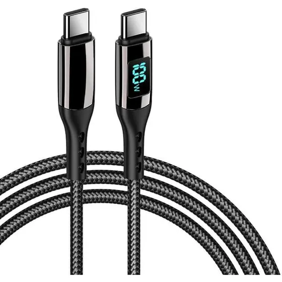 INF USB-C PD 100 W hurtigopladningskabel 3 m, sort