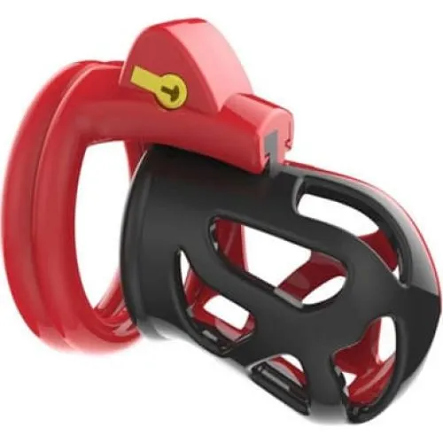 Joker Chastity Cage Red-Black Kyskhedsbur
