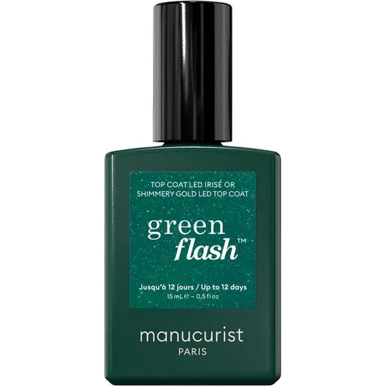 Manucurist Green Flash Top Coat Shimmery Gold 15 ml