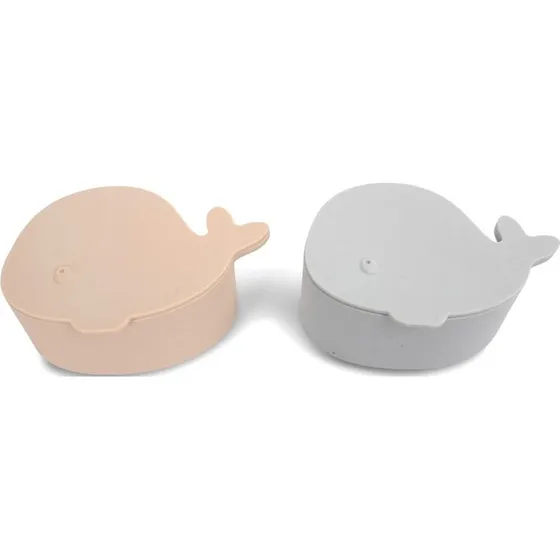 Filibabba Små snackbokse Hvalen Christian Pearl Blue - 2 stk