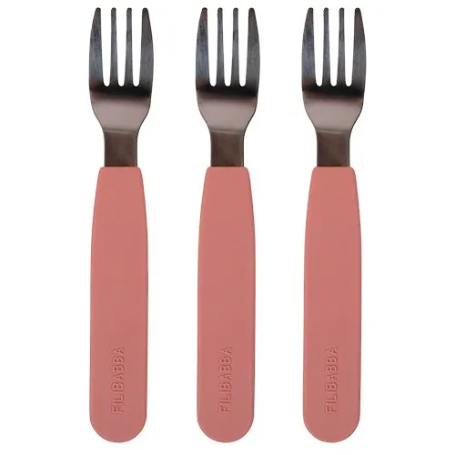 Filibabba Silikone Gafler 3-pak – Rose