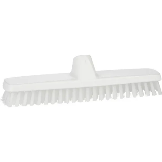 Vikan gulvskrubbe 29 cm, hvid, stive PP-børstehår