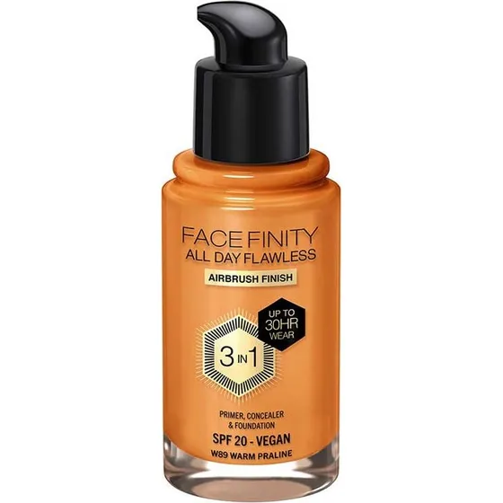 Max Factor Facefinity 3-i-1 Foundation W89 Warm Praline 30 ml
