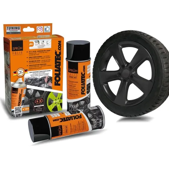 Foliatec Spray Film Dip-sæt - mat sort 2x400 ml