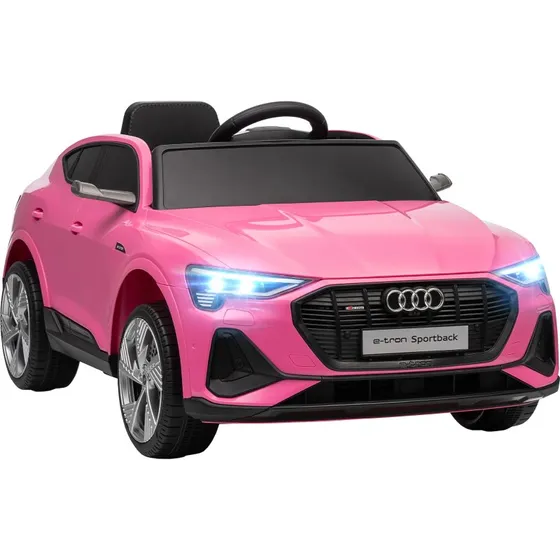 Audi E-tron 12V Elektrisk Børnebil med Fjernbetjening - Pink